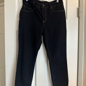 d. jeans Black Straight Leg Women’s Jeans with Contrast Stitching
